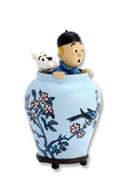 Figurine de Tintin : Tintin &#038; Milou, la fusée de Tintin, ..