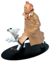 Figurine de Tintin : Tintin &#038; Milou, la fusée de Tintin, ..