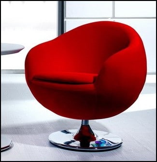 Fauteuil design Ball Rouge